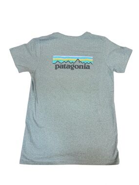 Patagonia Light Green Logo Tshirt Size M